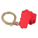Amagogo 100 x Geschenkanhänger mit 20 m Juteseil, Spielzeugprojekte, Basteln, Geschenkanhänger für Kinder, zum Aufhängen für Party, Muttertag, Urlaub, Stil B 3mx5cm