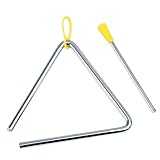 4/5/6/7/8/9/10 Zoll Musikinstrument aus Stahl, Dreieck, Handschlaginstrument mit Schlaginstrument, Rhythmus-Stahldreiecke, Musikinstrument (12,7 cm)