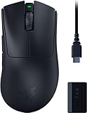 Razer DeathAdder V3 Pro + HyperPolling Wireless-Adapter - Ultra leichte E-Sport-Maus mit echten 8K Hz kabelloser Abtastrate (63 gr, Optischer Focus Pro 30K, Optische Switches 3. Gen) Schwarz