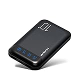 Power Bank 10000mAh Tragbares Handy Ladegerät Externer Akku mit 2 USB 2.4A Ausgängen und USB C Eingang Kompatibel mit Huawei iPhone iPad Samsung Android Tablet (Mini Black)