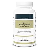 EXVital premium Bio Ashwagandha,180 Kapseln – 600 mg je Kapsel (1800 mg Tagesportion) - Vegan - ohne Zusatzstoffe, bekannt aus der indischen Ayurveda