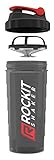 ROCKITZ Protein Shaker | garantiert auslaufsicher | patentiertes Mischsystem | Shaker Proteinpulver - Eiweiß Shaker | Made in Germany | Fitness Trinkflasche | BPA frei (Schwarz | Rot, 900ml)