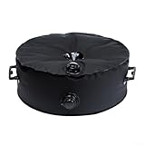 Wassergefüllter Schirmständer für Terrassen-Sonnenschirm, rund, wetterbeständig, Gewichtsständer mit Griff, 1 Stück, Schwarz (20L)