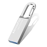 AdrreyuFny USB Stick 3.0 64GB USB Speicherstick Metall Wasserdicht Memory USB-Sticks Datenspeicher USB-Flash-Laufwerk Mini Flash Drive mit Schlüsselanhänger für PC/Tablet, Silber