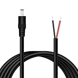 Fancasee 5,5 mm x 2,5 mm DC Power Pigtail-Kabel, 1,8 m, 1,8 m, 16 AWG DC Hohlstecker, Klinkenstecker auf blankes Kabel, Netzteiladapter, Reparaturkabel für Überwachungskamera, LED-Streifen