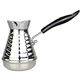 GMMH Türkische Mokkakanne Kaffeekocher (500 ml), Espressokocher Cezve Dzhesva, Kaffee Mokka Briki Kaffeekanne aus 1 mm dickem Edelstahl