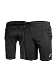 Reusch Jungen Torhüter Goalkeeping Training Short Junior Fu ball Torwarthose kurz gepolstert f r Kinder, Schwarz, 146 EU