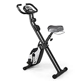 Ultrasport F-Bike Pro Heimtrainer Fahrrad Klappbar I Hometrainer Fahrrad Klappbar mit Komfort-Sattel I Ergometer Heimtrainer, Fitnessbikes, Trimmrad Heimtrainer Klappbar, Schwarz-Grau