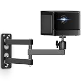 Jubor Faltbarer Projektor Wandhalterung, Verstellbare Projektorhalterung 360° Drehbar, Deckenwand Beamer Halterung, Metall Projektor Ständer mit 1/4 Gewinde für Heimkino, Spielzimmer, Büro