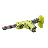 RYOBI 18 V ONE+ Akku-Bandfeile R18PF-0 (Bandlänge 457 mm, Schleifbreite 13 mm, manuelle Geschwindigkeitssteuerung bis zu 630 m/min, ohne Akku und Ladegerät), Grün