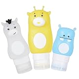 DRESSOOS 3 Stück Abgefüllte Silikon Saucenflaschen, Quetschflaschen Für Reisen, Kosmetische Unterflaschen, Praktische Reiseflaschen, Leere Silikonflaschen, Multifunktionale Leere Flaschen,