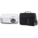 Viewsonic PA503X DLP Beamer (XGA, 3.600 ANSI Lumen, HDMI,2 Watt Lautsprecher,1.1x optischer Zoom) weiß-grau & Hama Sportsline Beamertasche groß (Größe L, 27 x 39 x 15 cm) Schwarz