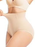 SHAPEMAX Shapewear Damen Bauchweg Unterhose Miederhose Hohe Taille Miederslips Body Shaper Unterwäsche Beige 2XL