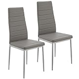 Juskys Esszimmerstühle Loja 2er Set mit Kunstleder Bezug &...