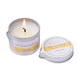 Scented Massage Candle 50ML, Natural Soybean Wax, Amazing gift set (Vanille)