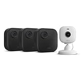 Blink-Kamera Outdoor 4 + Blink Mini 2 Weiß| Kabellose intelligente HD-Sicherheitskamera, zwei Jahre Batterielaufzeit, fortschrittliche Bewegungserfassung, 3-Kamera-System