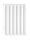 probath ERSATZLAMELLEN 8 Farben 250 cm LANG INDIVIDUELL KÜRZBAR AUSTAUSCHLAMELLEN LAMELLENVORHANG (Weiss, 5er Set)