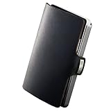 I-CLIP Original Slim Wallet Leder Geldbörse - Premium Portemonnaie - Kartenetui - Black - Kreditkartenetui mit Geldklammer - Soft Touch Schwarz