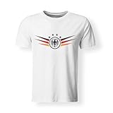 Deutschland EM 2024 | Fußball Trikot | Fanshirt mit Flagge, Adler und Wappen (M-Weiss)