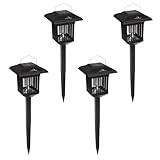 Maclean MCE448 2 in 1 Solar-LED-Dekoleuchte mit Insektenfalle Mückenlampe mit UV-Licht Solar-Lampe Insektenvernichter 2 Arbeitsmodi IP44 (2)