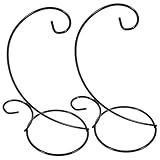 jojofuny 2 Stück Eisen Terrarium Display Stand Halbkreis Hängeständer für Glasblumentopf Metallständer Dekorativer Pflanzhalter für Balkon Wohnraum Büro