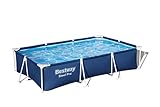 Bestway Steel Pro Frame Pool Set mit Filterpumpe 300 x 201 x 66 cm, dunkelblau, eckig