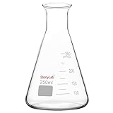 stonylab Weithals Erlenmeyerkolben aus Glas, 250 ml Erlenmeyerkolben aus Borosilikatglas mit Robustem Rand, 1 Packung