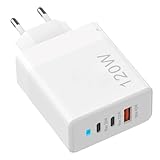 120W USB C Ladegerät, Schneller Wandladegerät Mit Duals Typ C + Schnellladegerät, Ladestation Für Telefon, Pad, Kamera