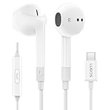 LUDOS FEROX USB C Kopfhörer, 5 Jahre Garantie für iPhone 15 Pro Max Plus Samsung Galaxy S23 Ultra S22 S21 FE S20 A53 A54, USB Typ C Ohrhörer mit Mikrofon In-Ear mit Kabel für iPad Pro 2022 iPad Air