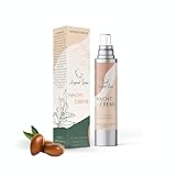 Arganoel Zauber - Anti-Aging Nachtcreme Gesicht Frauen & Männer - Gesichtscreme für die Nacht mit Arganöl, Kahaiöl & Vitamin C + E - Naturkosmetik Feuchtigkeits-Creme gegen trockene Haut 50ml