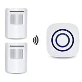 SiegenPro Bewegungsmelder Durchgangsmelder Alarm Katzenklingel Funkalarmanlage Set mit Plug-in-Empfänger und PIR Sensor Detektor für Zu Hause oder Geschäfte (YF0256-2-1)