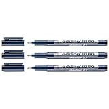 Edding Drawliner 1880 Präzisionsstifte, 0,5 mm, Schwarz (0,5), 3 Stück