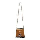 Boland 44144 - Handtasche Indianerin, Größe ca. 21 cm, Umhängetasche, Squaw, Braun, Karneval, Halloween, Mottoparty, Verkleidung