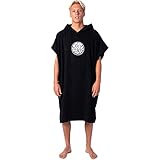 Rip Curl Wet As Change Robe Poncho oder Wickeltuch für Beach Watersports & Surfing - Schwarz