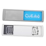 VICASKY 2 Sätze Spülmaschinenmagnet Clean Dirty Schild mit Magnetischem Schieberegler Installieren Kratzfestes Praktische Anzeige für Sauberes und Schmutziges Geschirr Silber blau und