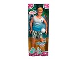 Steffi Love Beach Kevin, Kevin in Badehose mit T-Shirt und Vollyball, vollbeweglich, 30cm Spielpuppe , ab 3 Jahren