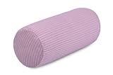 Nackenrolle Cord Rosa Nackenkissen Öko-Tex 100 Zertifiziert und 40°C waschbar - Nackenstütz-Kissen mit Bezug, rund für Auto, Flugzeug, auf Reisen oder zum Lesen und Relaxen zu Hause - 15x40 cm