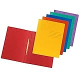 Original DINOR 6er Pack Schnellhefter. Made in Germany. Aus extra starkem Colorspan-Karton für DIN A4 kaufmännische Heftung farbig sortiert Hefter ideal für Büro und Schule