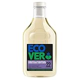 Ecover Flüssigwaschmittel für schwarze und dunkle Wäsche, Limetten- und Lotusduft, Ecover Waschmittel, 22 Waschgänge, 1 x 1L
