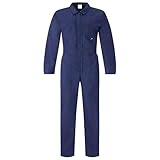 BWOLF Bravo Arbeitsoverall Herren Overall Herren Arbeitsoveralls Herren Arbeitskleidung mit Reißverschluss und 6 Taschen (Dunkelblau, M)