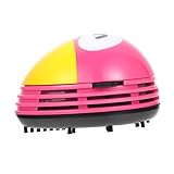 VALICLUD Kompakter Tischstaubsauger mit Starkem Saugkraft Abs Material Handheld Tragbar für Krümel Staub Radiergummireste Haushalt Schreibtisch Reinigung Rosa