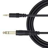 SEAYACK Robustes Musikkabel 3 5 mm Stecker auf 6 35 m vergoldete Enden für klaren Klang für Stereo-Umwandler in Studioqualität.