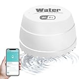 Wassermelder WLAN: Wassersensor mit 100 dB Audio-Alarm, Wassermelder Wasseralarm IP66, Wasserstandssensor für Küchen, Keller, Waschbecken, Boden und Pools, CR123A Batteriebetrieben (Nicht Enthalten)