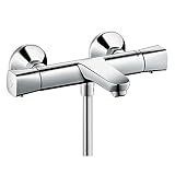 hansgrohe Ecostat Universal - Wannenthermostat Aufputz, Wannenarmatur mit Sicherheitssperre (SafetyStop) bei 40° C, Thermostat für die Badewanne, Mischbatterie für 2 Verbraucher, Chrom, 13123000