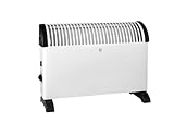 Wellogic Konvektor Heizung 2000 W – Elektrischer Heizkörper mit Thermostat, 3 Heizstufen, Überhitzungsschutz, freistehend & wandmontierbar, Raumheizung für Wohn- & Badezimmer