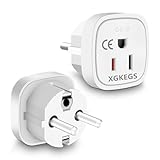 US to EU Adapter,USA Stecker Adapter Stecker Adapter USA auf Europa,Reisestecker US auf EU,für Amerika US Japan Kanada Mexiko,2 Stück Weiß