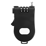 GRIRIW Einziehbares Stahlkabel Passwortschloss Kleines Robustes Fahrradhelm und Gepäckschloss Schlüsselloses Antitheft Design Langlebig und Benutzerfreundlich für Bike Rucksack Koffer