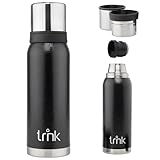 trnk Outdoor Thermosflasche arktis 2 - Edelstahl Thermoskanne 1200ml - BPA-frei - Thermos hält 32 Stunden heiß - Deckel mit 2 Trinkbechern - Spülmaschinenfest