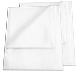 2er Pack Betttuch/Bettlaken/Haustuch 250x150 cm Doppelpack weiß von Green Mark Textilien® 100% Baumwolle