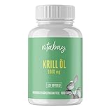 Vitabay Neptune Krillöl 1000 mg • 120 Softgels • Apothekenqualität • Hochdosierte Premium Fettsäuren (EPA und DHA) & Astaxanthin • Made in Germany